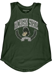 Michigan State Spartans Womens Green Muscle Tank Top