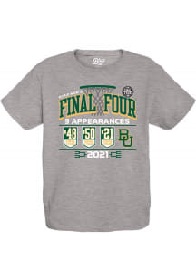 Baylor Bears Youth Grey 2021 Final Four Short Sleeve T-Shirt