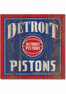 Detroit Pistons 3x3 Wood Magnet Magnet