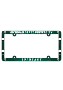 Michigan State Spartans Green  Plastic Full Color License Frame