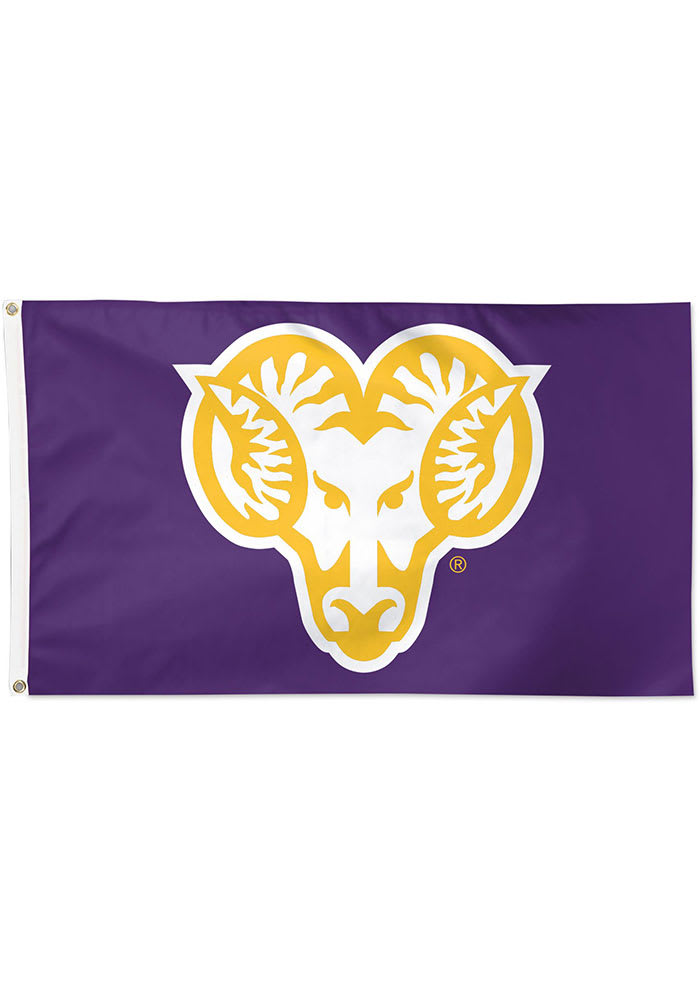 West Chester Golden Rams 3x5 Foot Purple Silk Screen Grommet Flag