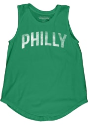 Philadelphia Womens Green Lennon Wordmark Tank Top