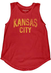 Kansas City Womens Red Lennon Wordmark Tank Top