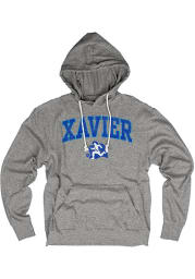 Xavier Musketeers Mens Grey Arch Mascot Fashion Hood