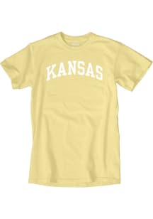 Kansas Jayhawks Yellow Classic Arch Short Sleeve T Shirt