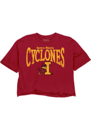 Iowa State Cyclones Womens Cardinal Joans Arc Short Sleeve T-Shirt