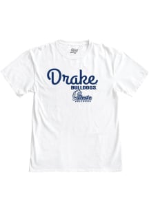 Drake Bulldogs Womens White Bampot Short Sleeve T-Shirt