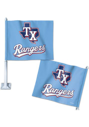 Texas Rangers 12x14 inch Car Flag - Blue