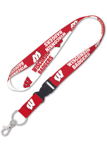 Red  Wisconsin Badgers Team Color Detachable Lanyard