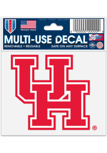 Houston Cougars 3 x 4 Inch Multi Use Auto Decal - Red