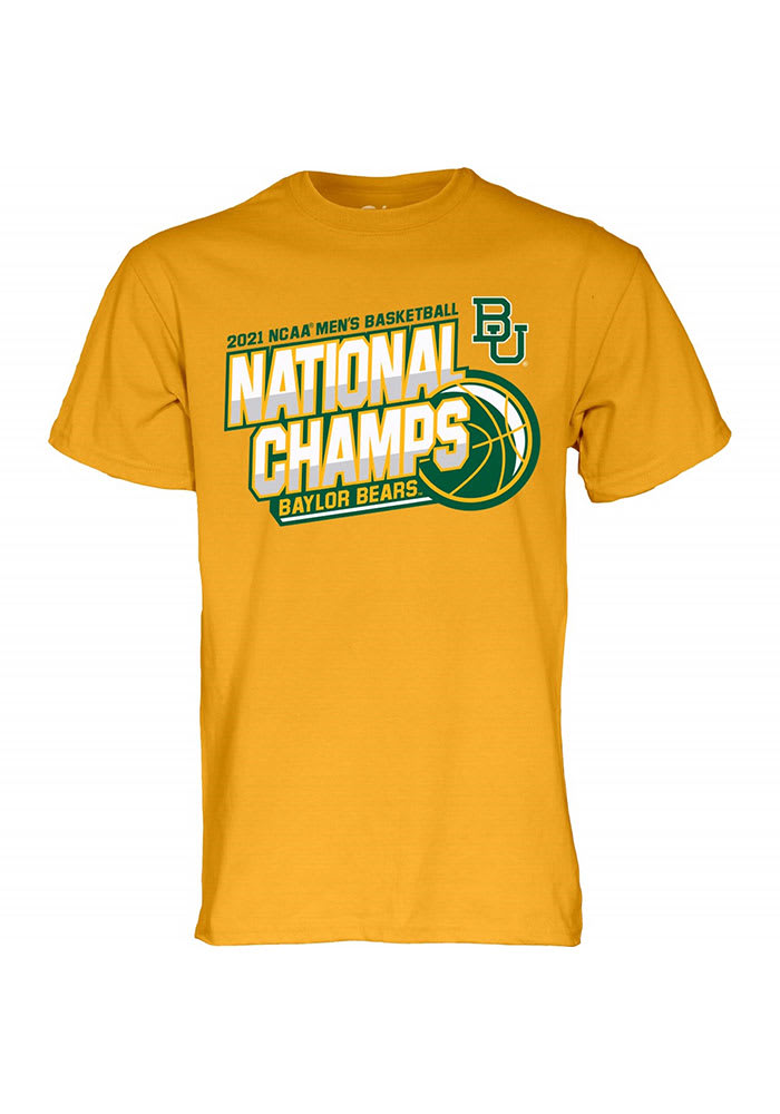 Baylor Bears Gold 2021 National Champions Short Sleeve T Shirt