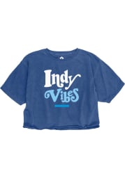 Rally Indianapolis Womens Blue Indy Vibes Short Sleeve T-Shirt
