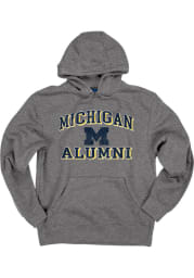 Michigan Wolverines Mens Grey Alumni Long Sleeve Hoodie