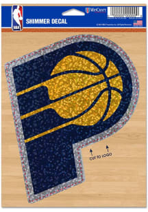 Indiana Pacers Shimmer Auto Decal - Navy Blue