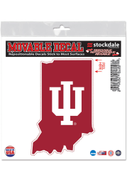 Indiana Hoosiers State Shape Team Color Auto Decal - Red