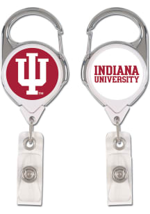 Red Indiana Hoosiers 2 Sided Badge Holder