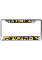 Iowa Hawkeyes Metallic Printed License Frame