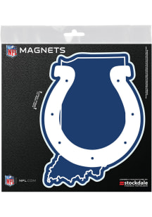Indianapolis Colts 6x6 State Shape Logo Car Magnet - Navy Blue