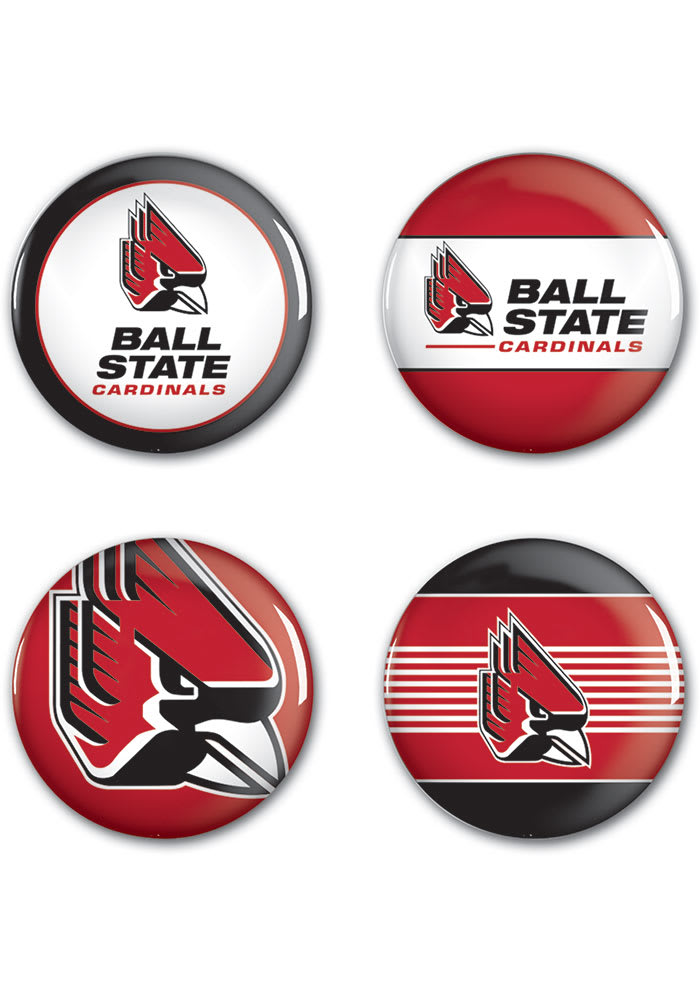 Ball State Cardinals 4 Pack Button