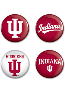 Crimson Indiana Hoosiers 4 Pack Button