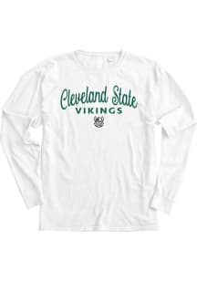 Cleveland State Vikings Womens White Flip the Script LS Tee