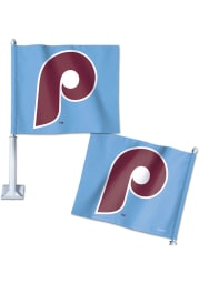 Philadelphia Phillies 12x14 inch Car Flag - Light Blue