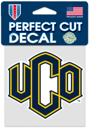 Central Oklahoma Bronchos 4x4 Perfect Cut Color Auto Decal - Navy Blue
