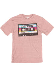 Detroit Pink Retro Mix Tap Cassette Short Sleeve Fashion T Shirt