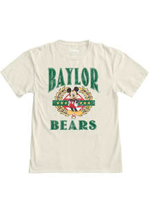 Baylor Bears Womens Ivory Olive Mickey Short Sleeve T-Shirt