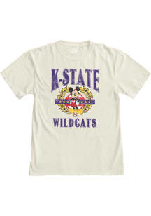 K-State Wildcats Womens Ivory Olive Mickey Short Sleeve T-Shirt