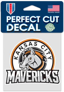 Kansas City Mavericks 4x4 Perfect Cut Auto Decal - Black