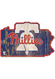 Philadelphia Phillies state shape Sign