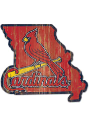 St Louis Cardinals state shape Sign