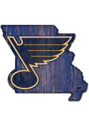 St Louis Blues state shape Sign