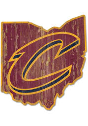 Cleveland Cavaliers state shape Sign