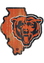 Chicago Bears state shape Sign