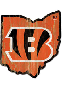 Cincinnati Bengals state shape Sign