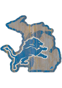 Detroit Lions state shape Sign
