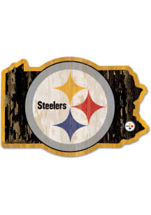 Pittsburgh Steelers state shape Sign