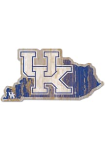 Kentucky Wildcats state shape Sign