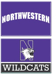 Northwestern Wildcats 2 Pack Rectangle Magnet