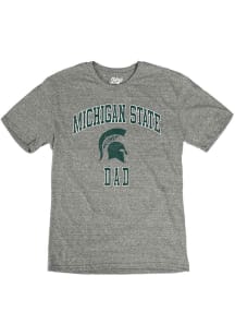 Michigan State Spartans Grey Dad Triblend Short Sleeve Fashion T Shirt