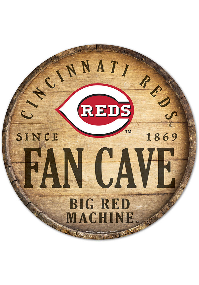 Cincinnati Reds round fan cave Sign