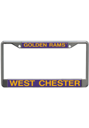 West Chester Golden Rams Printed Metallic License Frame