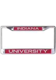 Indiana Hoosiers Red  Printed Metallic License Frame