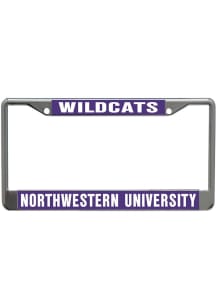 Northwestern Wildcats Green  Printed Metallic License Frame