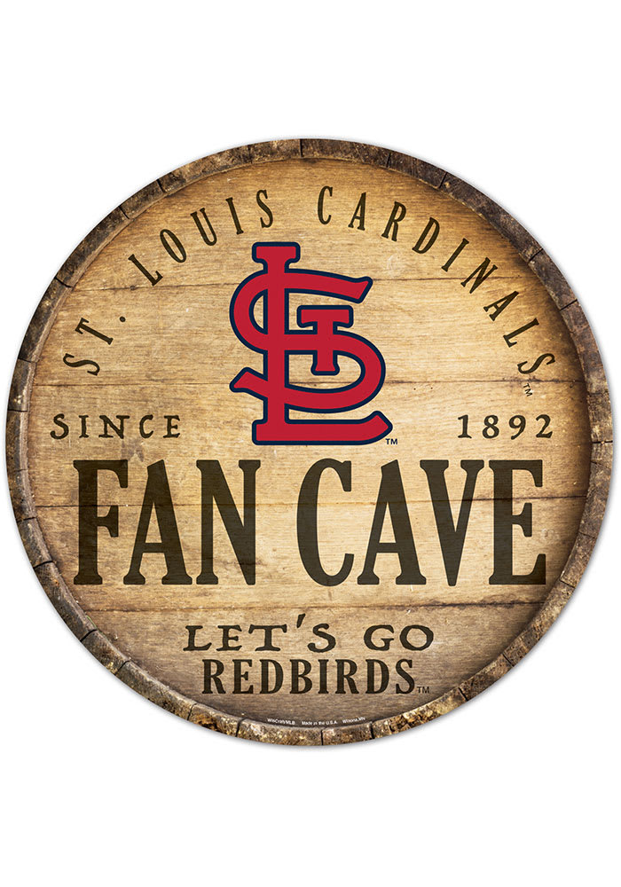 St Louis Cardinals round fan cave Sign