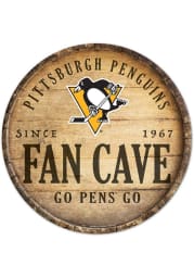 Pittsburgh Penguins round fan cave Sign