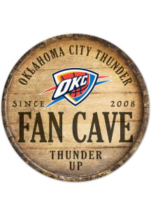 Oklahoma City Thunder round fan cave Sign
