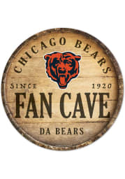 Chicago Bears round fan cave Sign